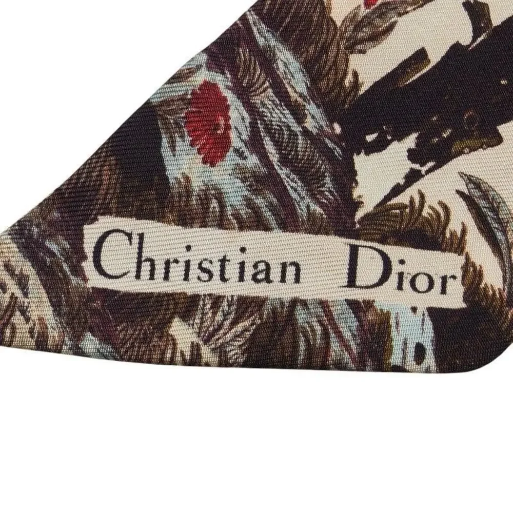 Dior Mitzah Floral Flora Silk Scarf Multicolor